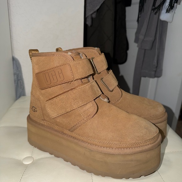 UGG Women's chestnut Suede Platform Boots - Picture 2 of 10